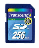 Secure Digital Card 0256mb Transcend 80x [TS256MSD80] Retail